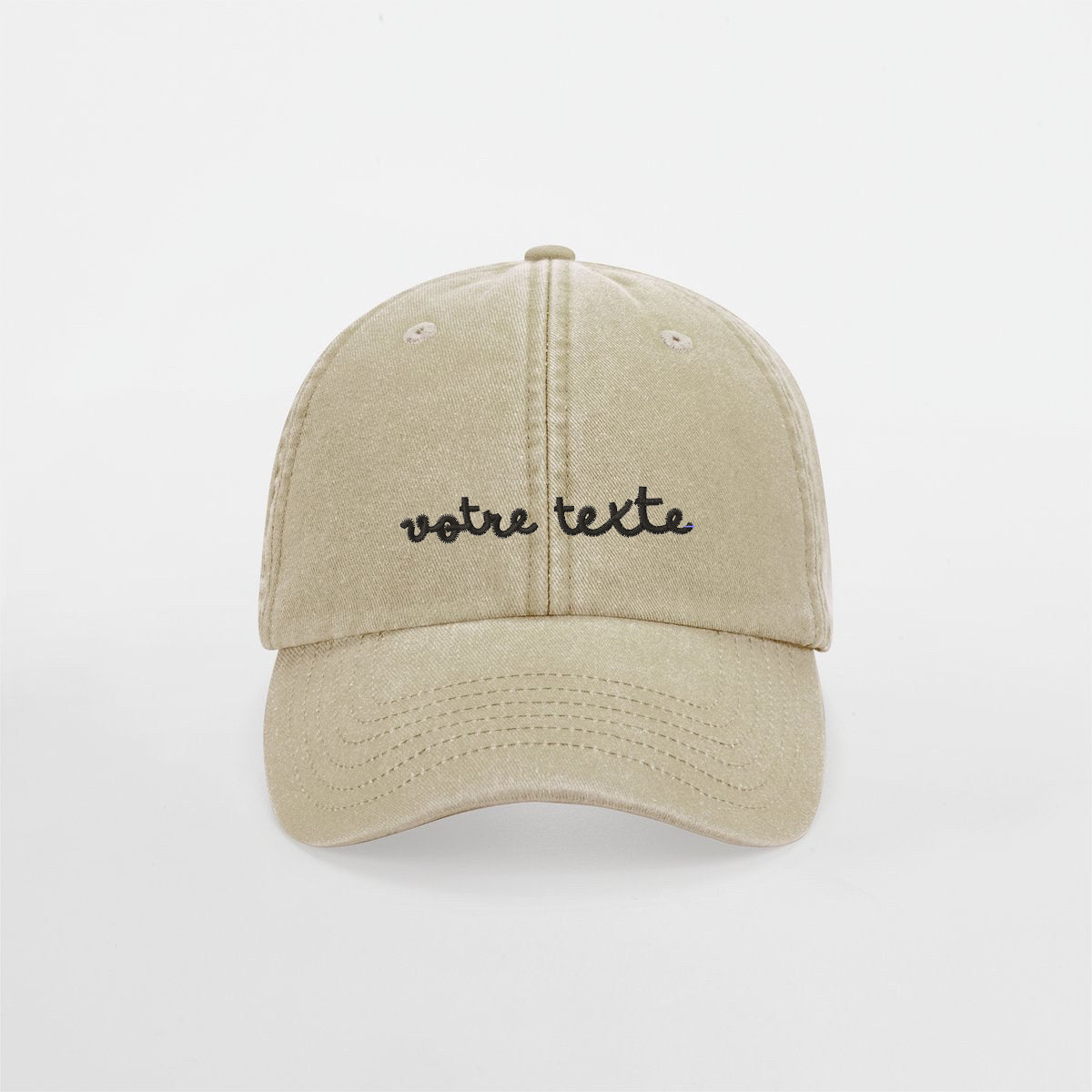 Broderie personnalisée sur casquette vintage