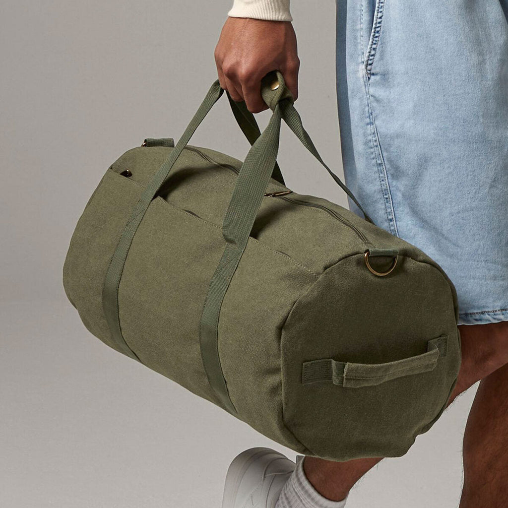 Customizable text on an XL organic cotton shopping bag