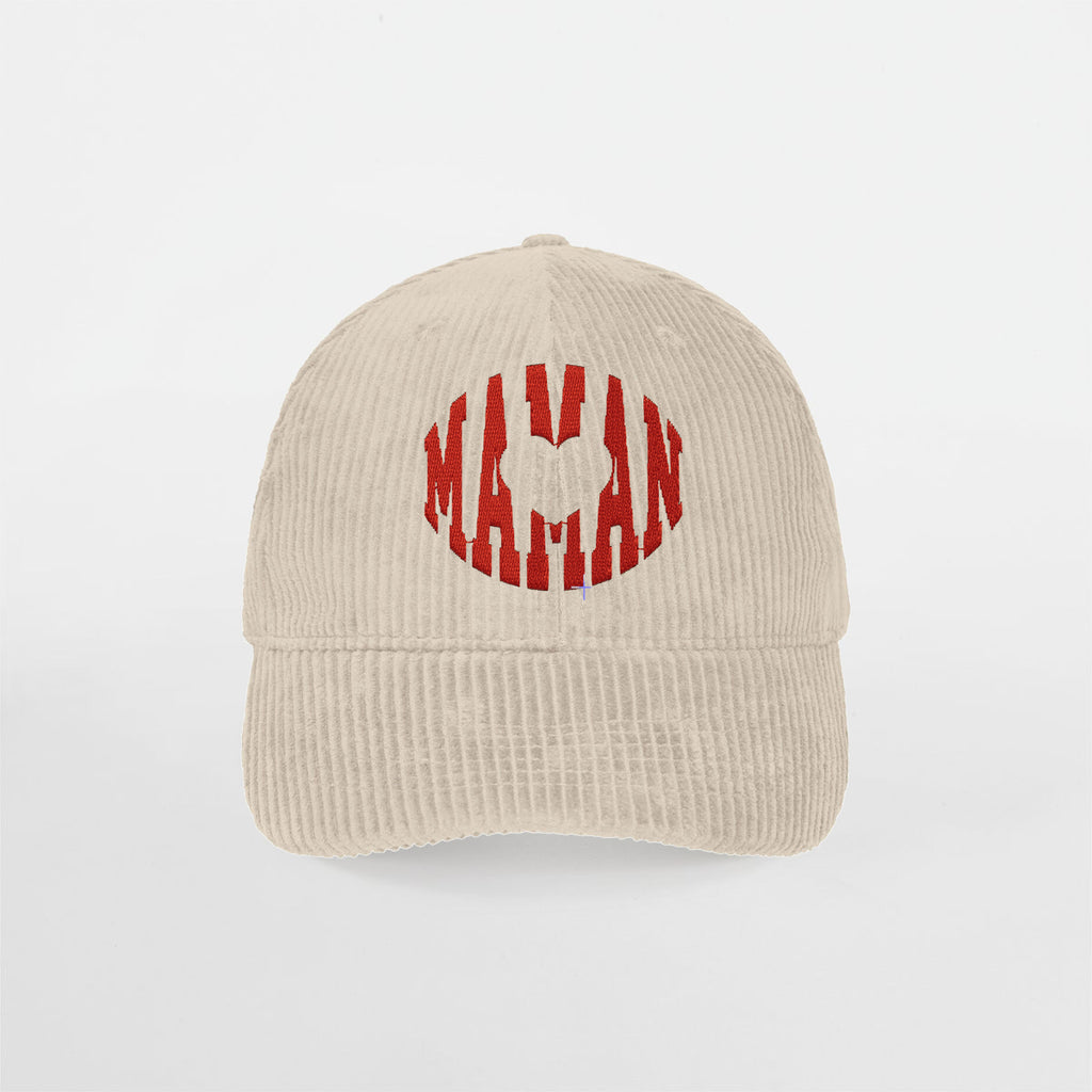 Broderie personnalisée "Maman" sur casquette en velours