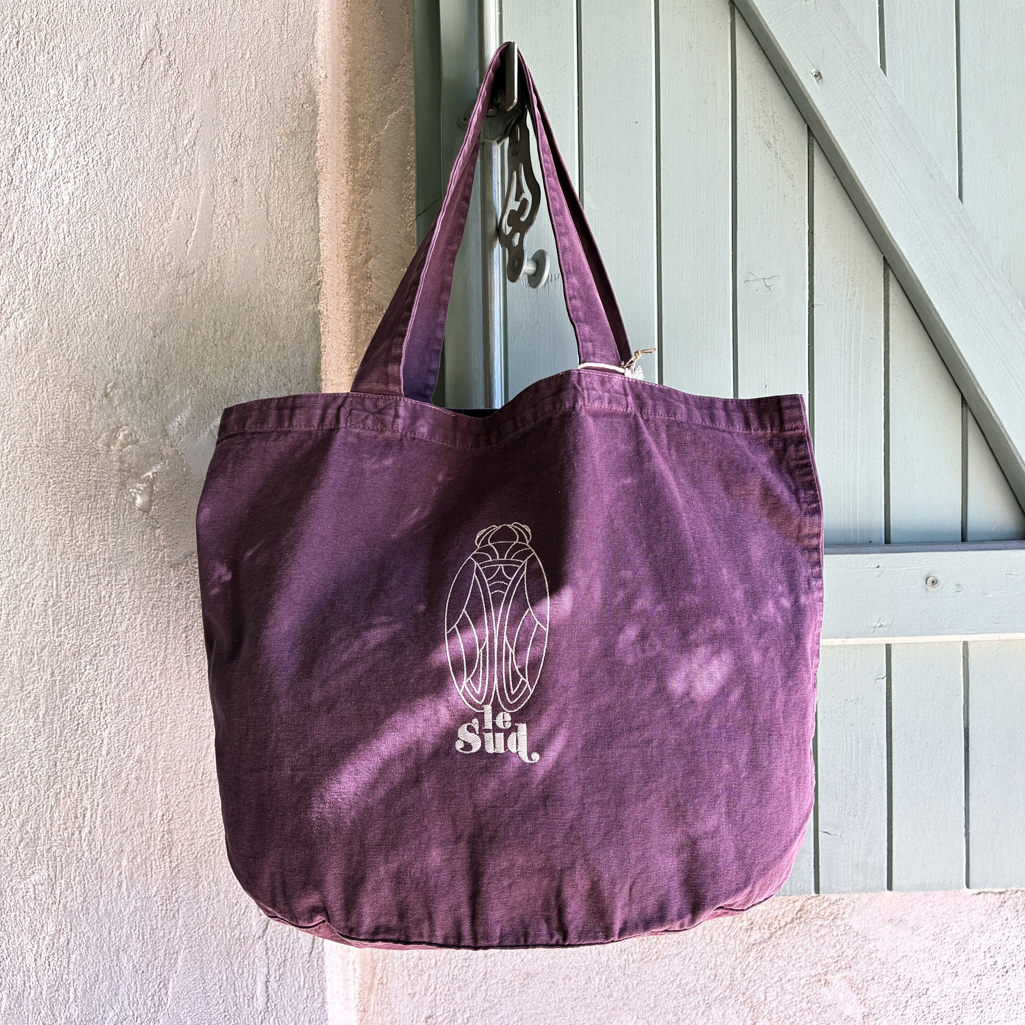 Sac shopping Vintage brodé cigale