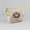 Broderie personnalisée "Maman" sur pochette vintage