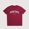 COLLEGE Texte à personnaliser sur t-shirt en coton bio, unisexe
