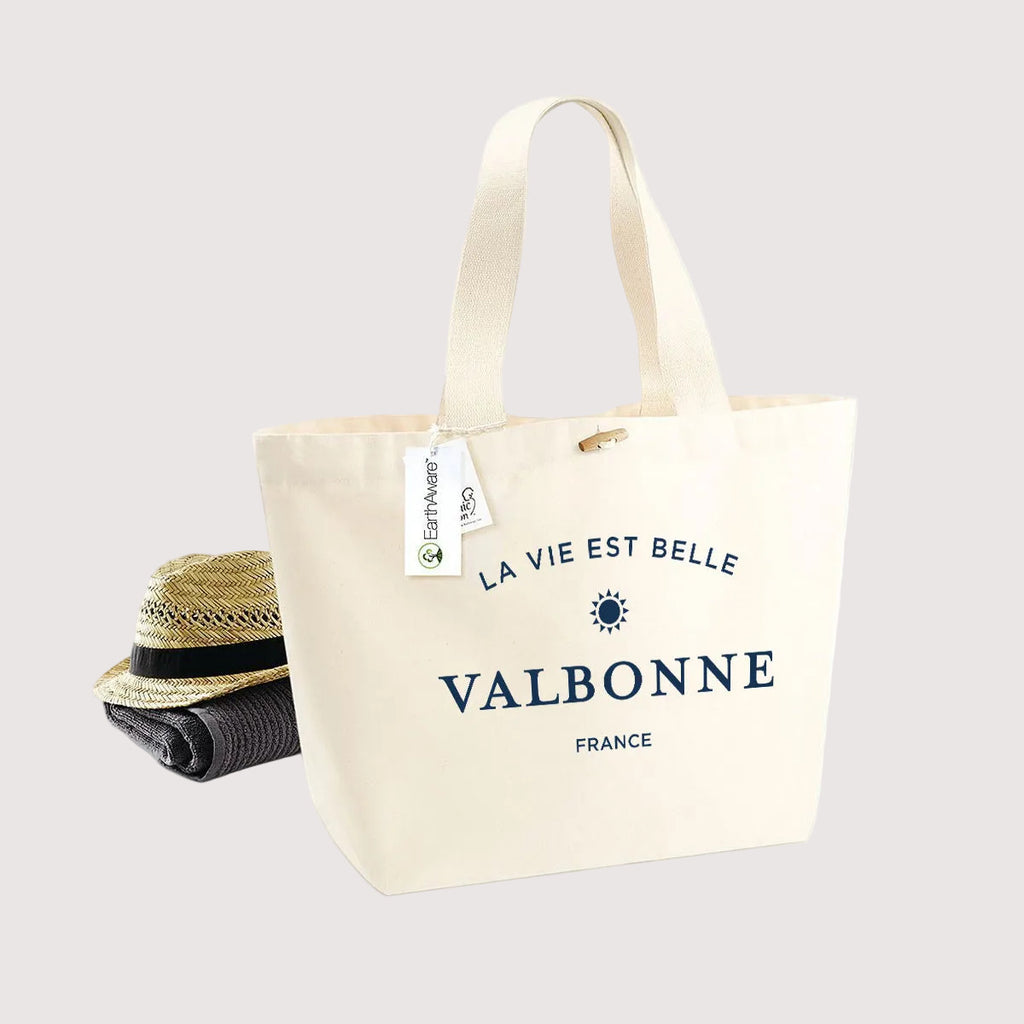 Texte à personnaliser sur sac shopping XL en coton bio