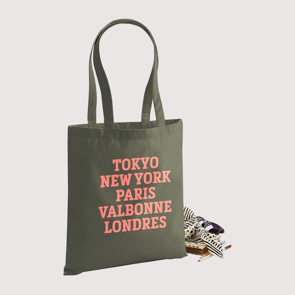 Texte à personnaliser sur sac shopping en coton bio épais (340 g)