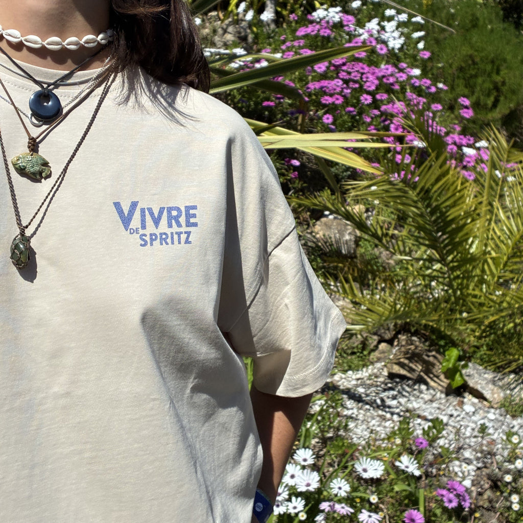 Motif "Spritz" imprimé sur t-shirt Boxy Fit, unisexe