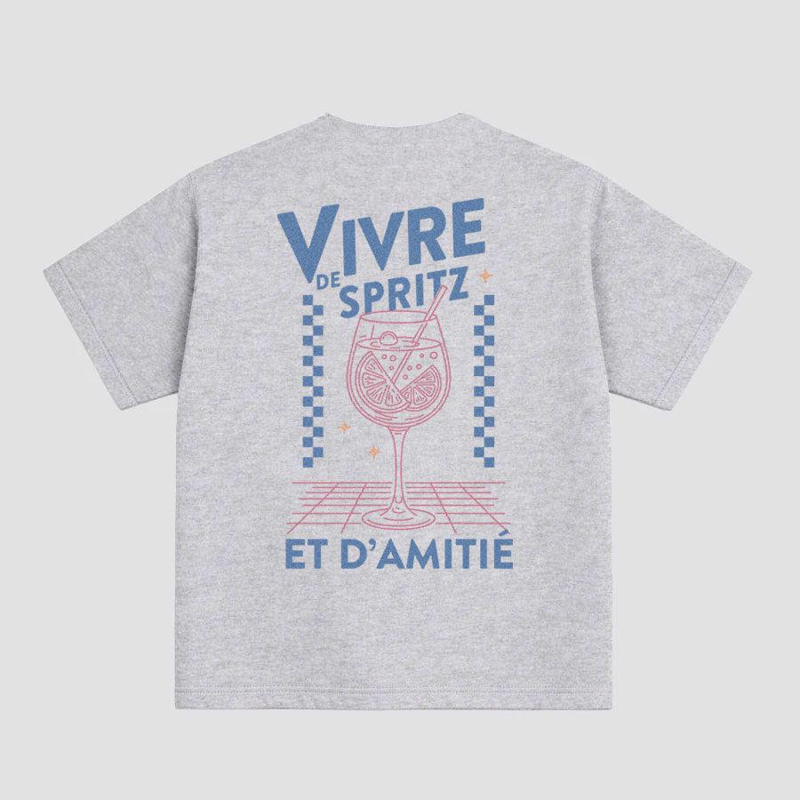Motif "Spritz" imprimé sur t-shirt Boxy Fit, unisexe